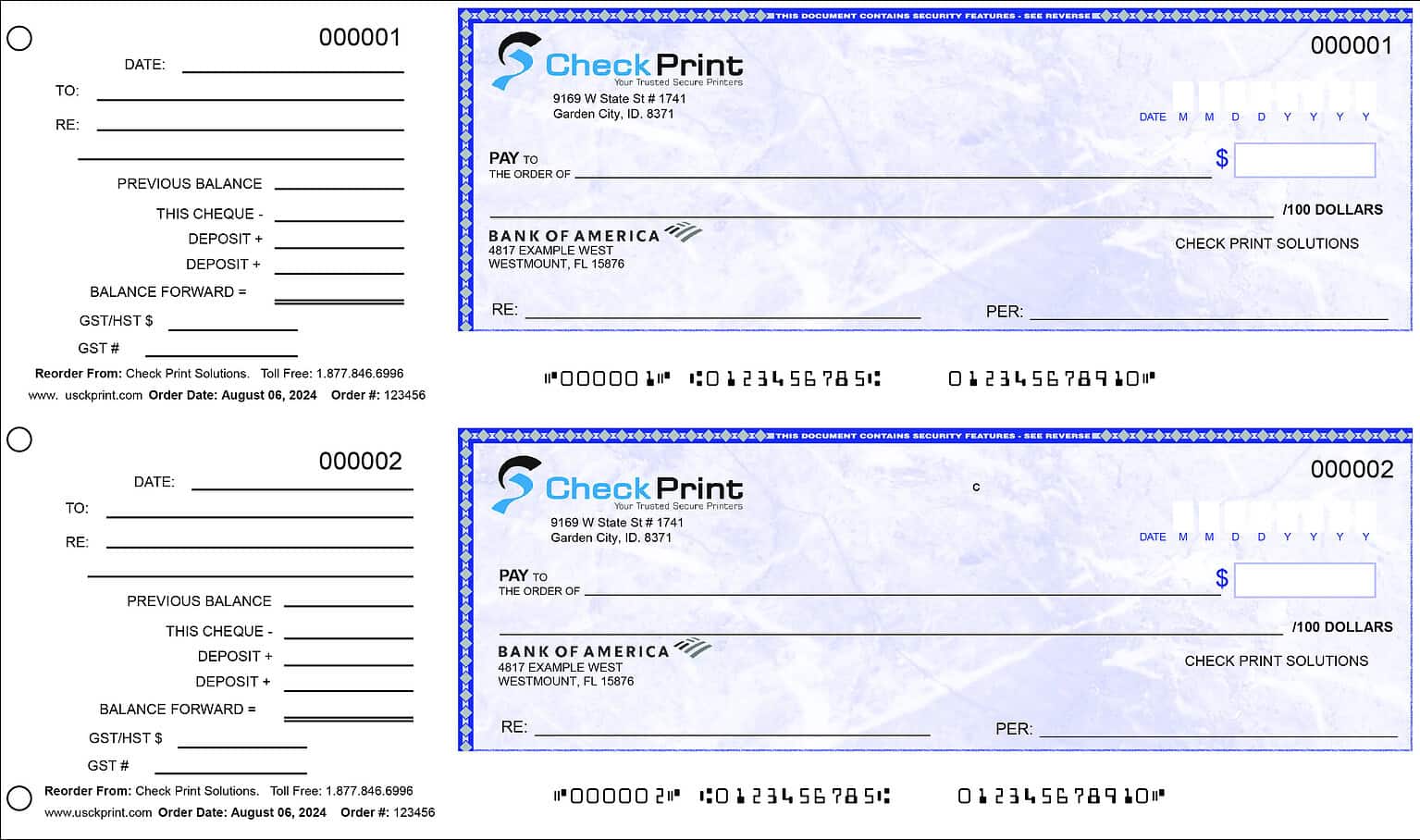 Manual Checks - Business Products - Check Print Solutions