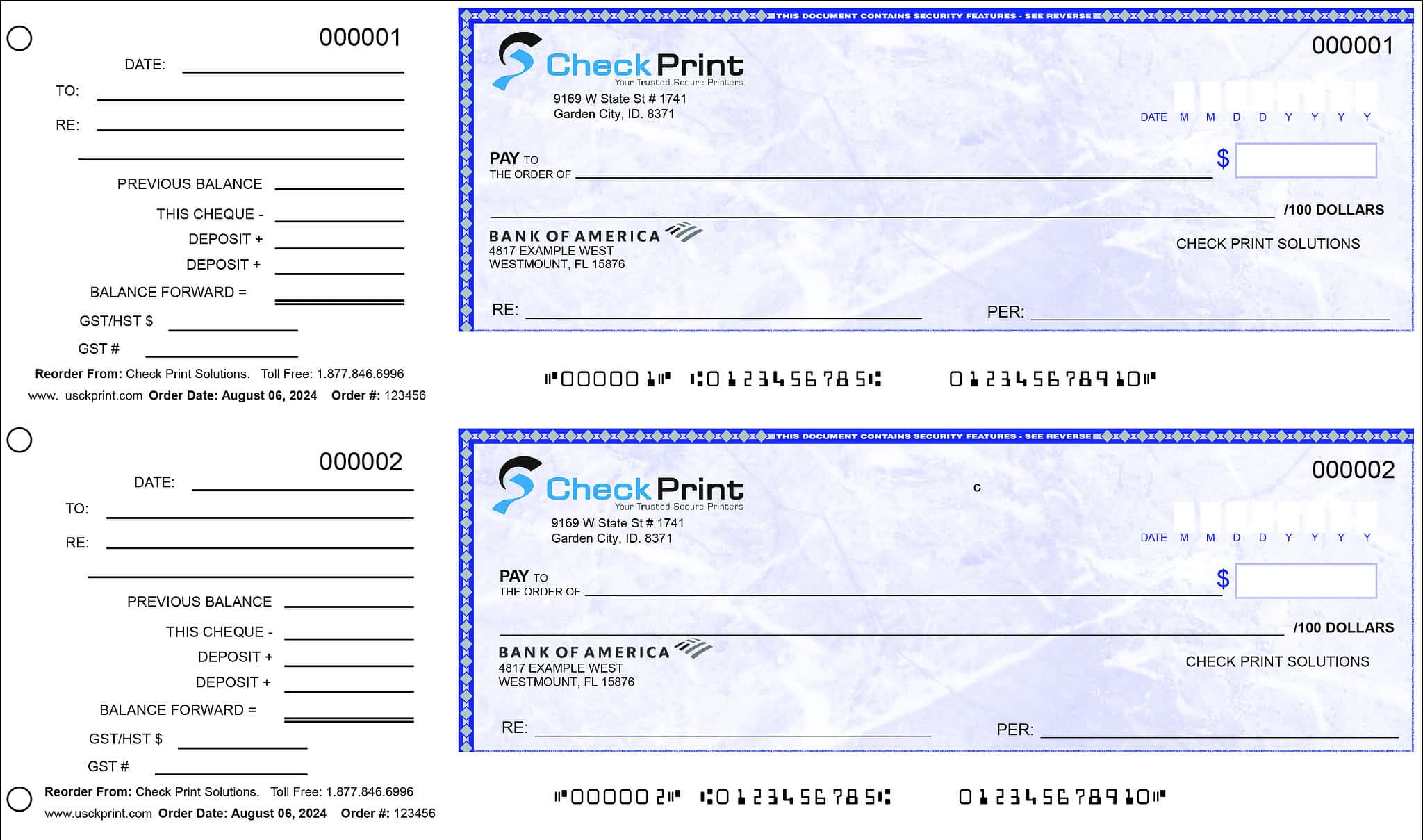 Manual Checks - Business Products - Check Print Solutions