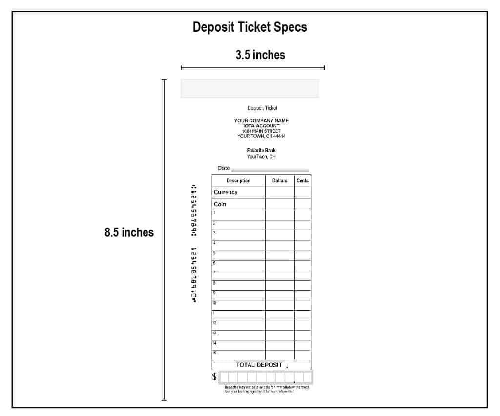 deposit ticket vs check